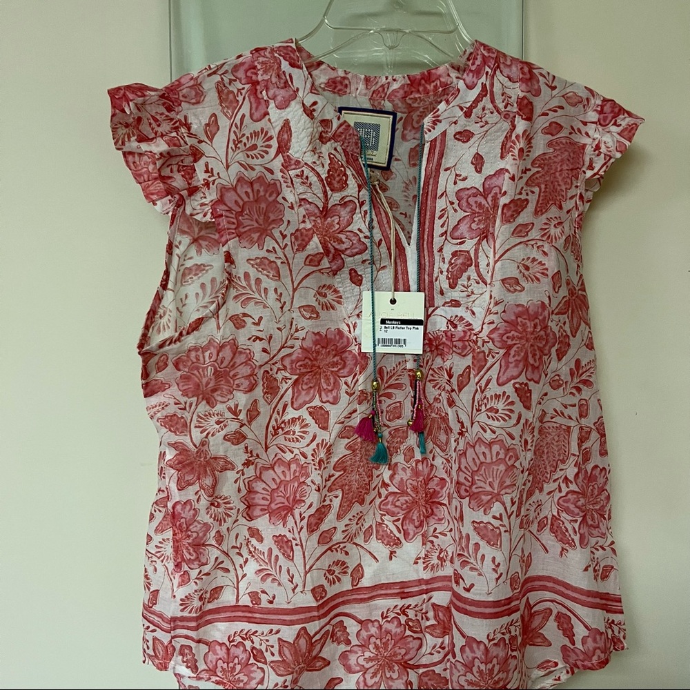 Brand new Alicia Bell flutter top pink. Cotton designer top, hot summer fashion